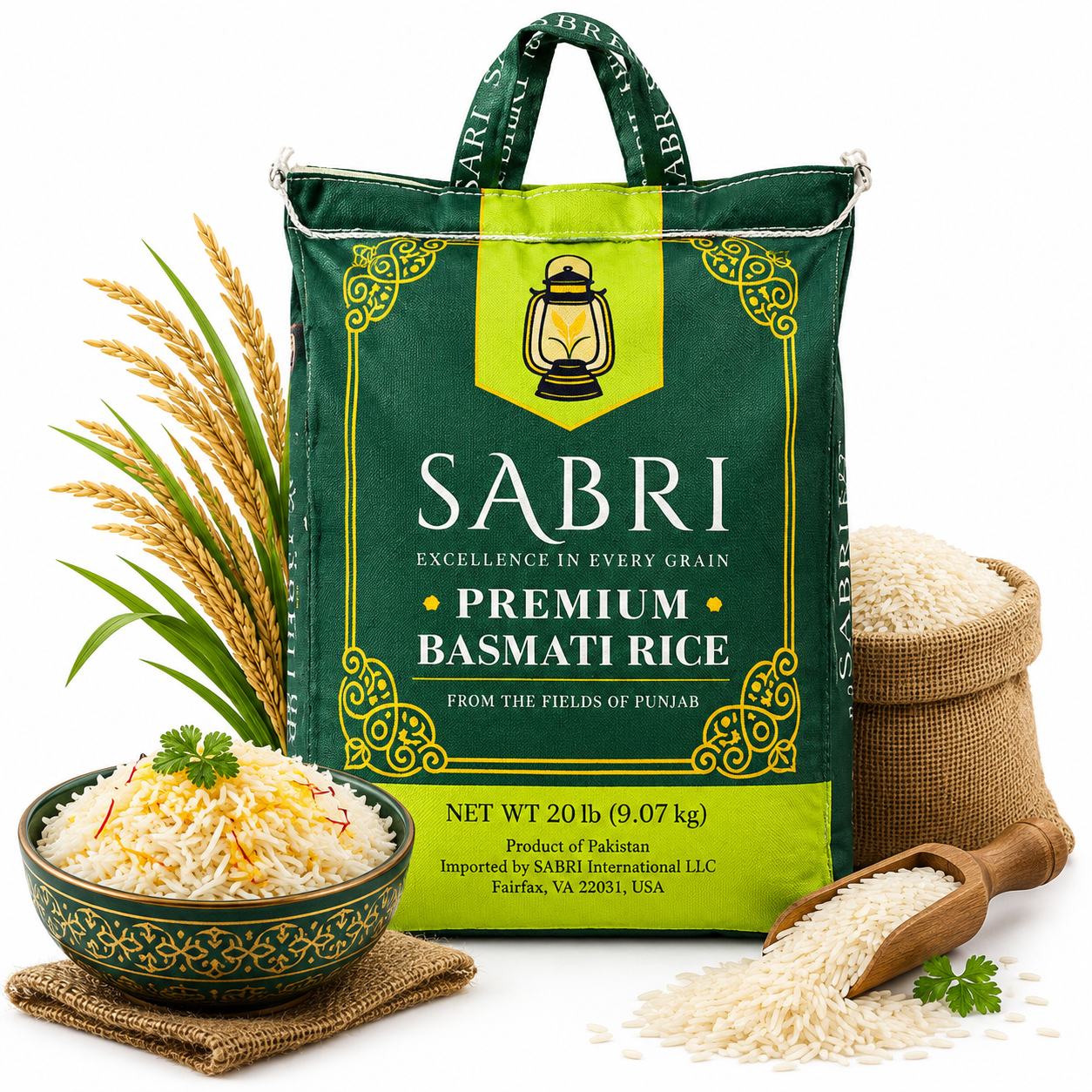 10lb (4.54kg) SABRI Afghan Basmati Rice