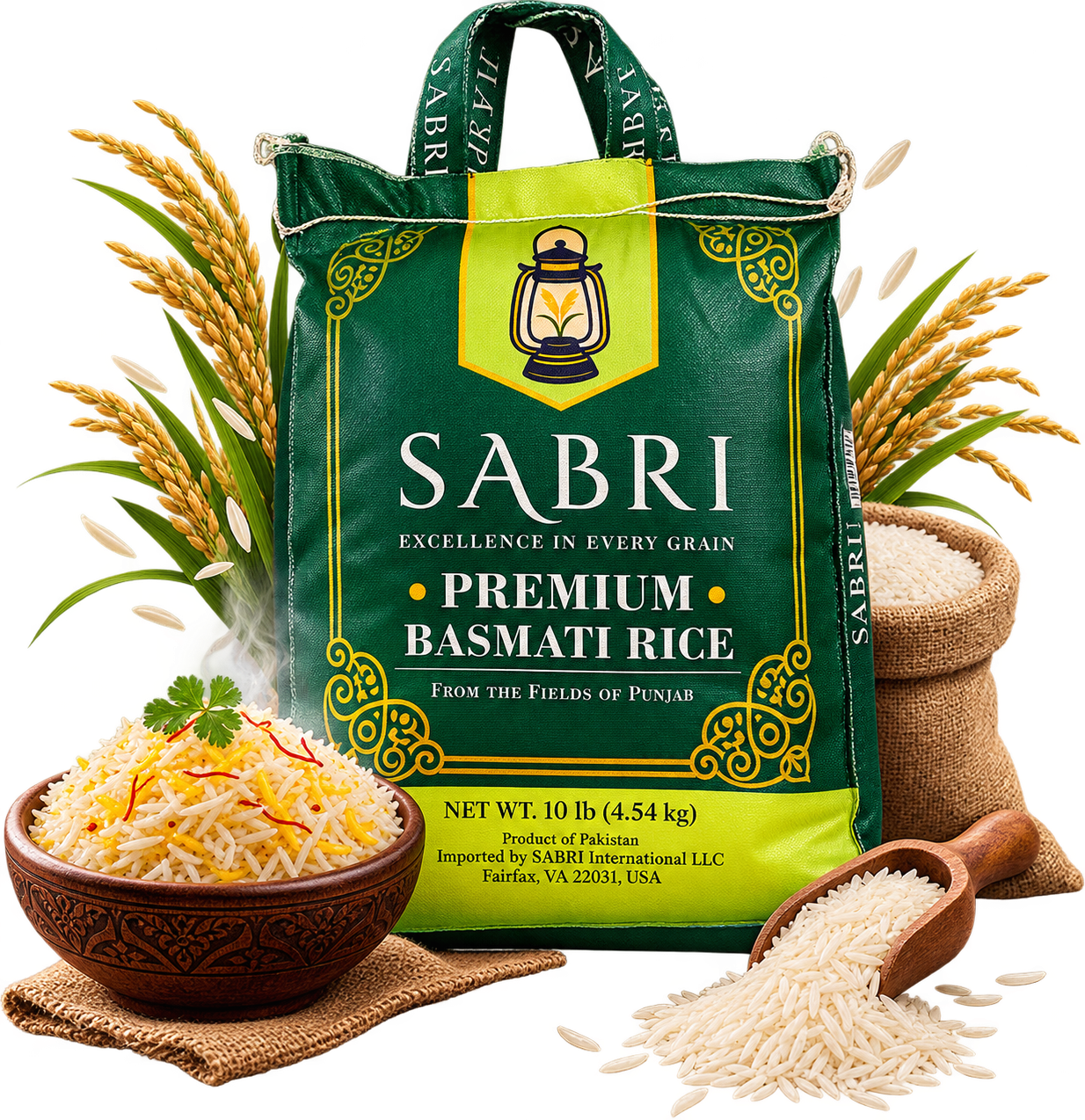 10lb (4.54kg) SABRI Afghan Basmati Rice